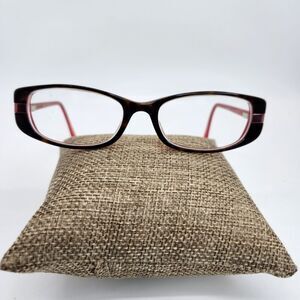 Lilly Pulitzer Girl's Reeve Eyeglasses Frame Red Floral Rectangle 47-15-125